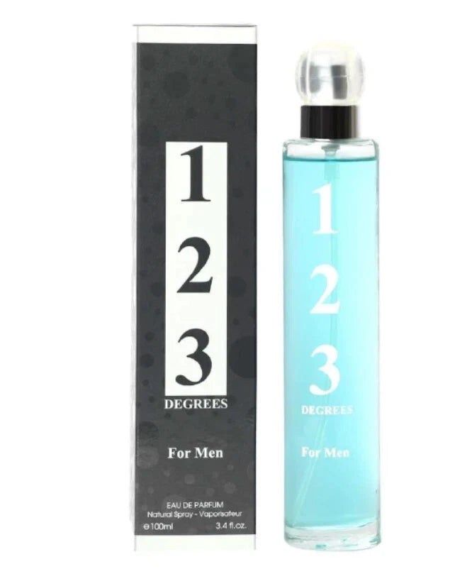 123 Degrees Men's Cologne Collection Eau de Perfum Gift 3.4 OZ Masculine Scent