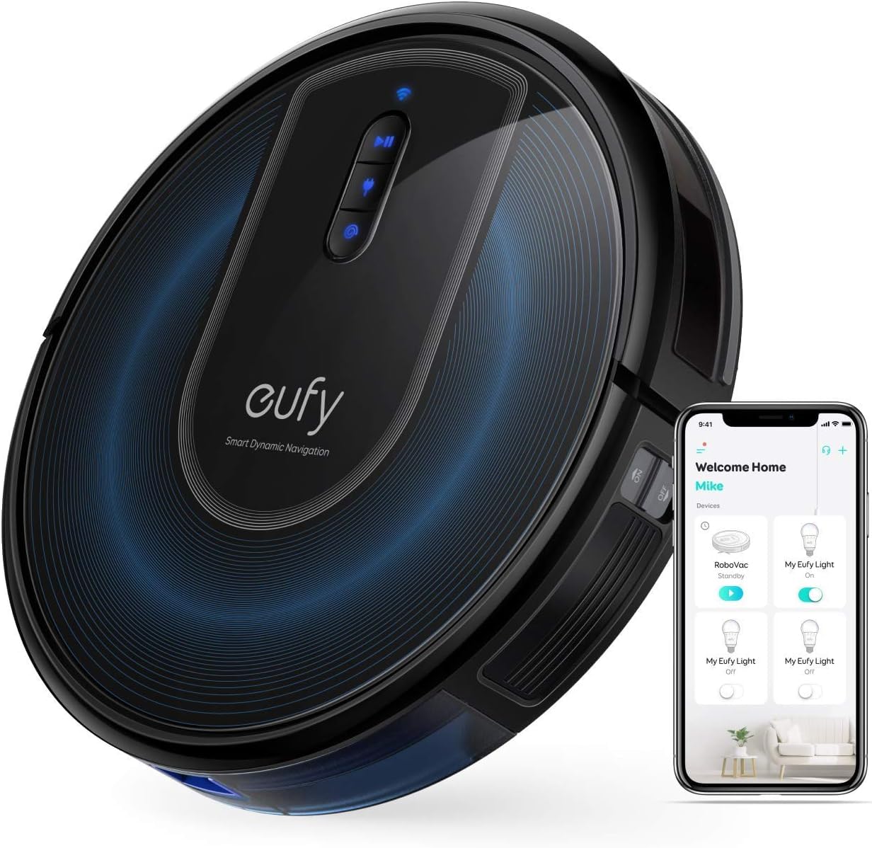 eufy RoboVac G30 Robot Vacuum Cleaner with Wi-Fi Dynamic Navigation 2.0 (Alexa).