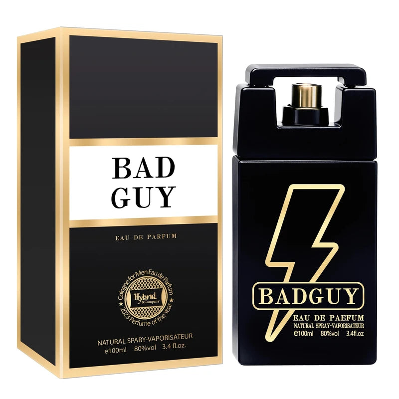 Hybrid & Company Bad Guy For Men Eau De Parfum - Men's Natural Spray Sophisticated Fragrance, Fresh and Elegant, 3.4 Fl Oz
