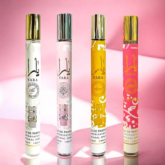 Yara Perfume 4 Pack Travel Size 1.18 OZ / 35 ML By Lattafa Eau De Parfum Spray