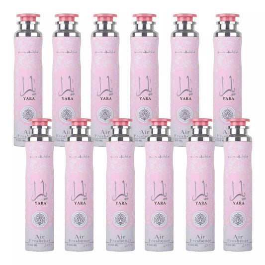 (Multi-Pack) 12-Pack Yara Air Freshener Spray by Lattafa 300ml